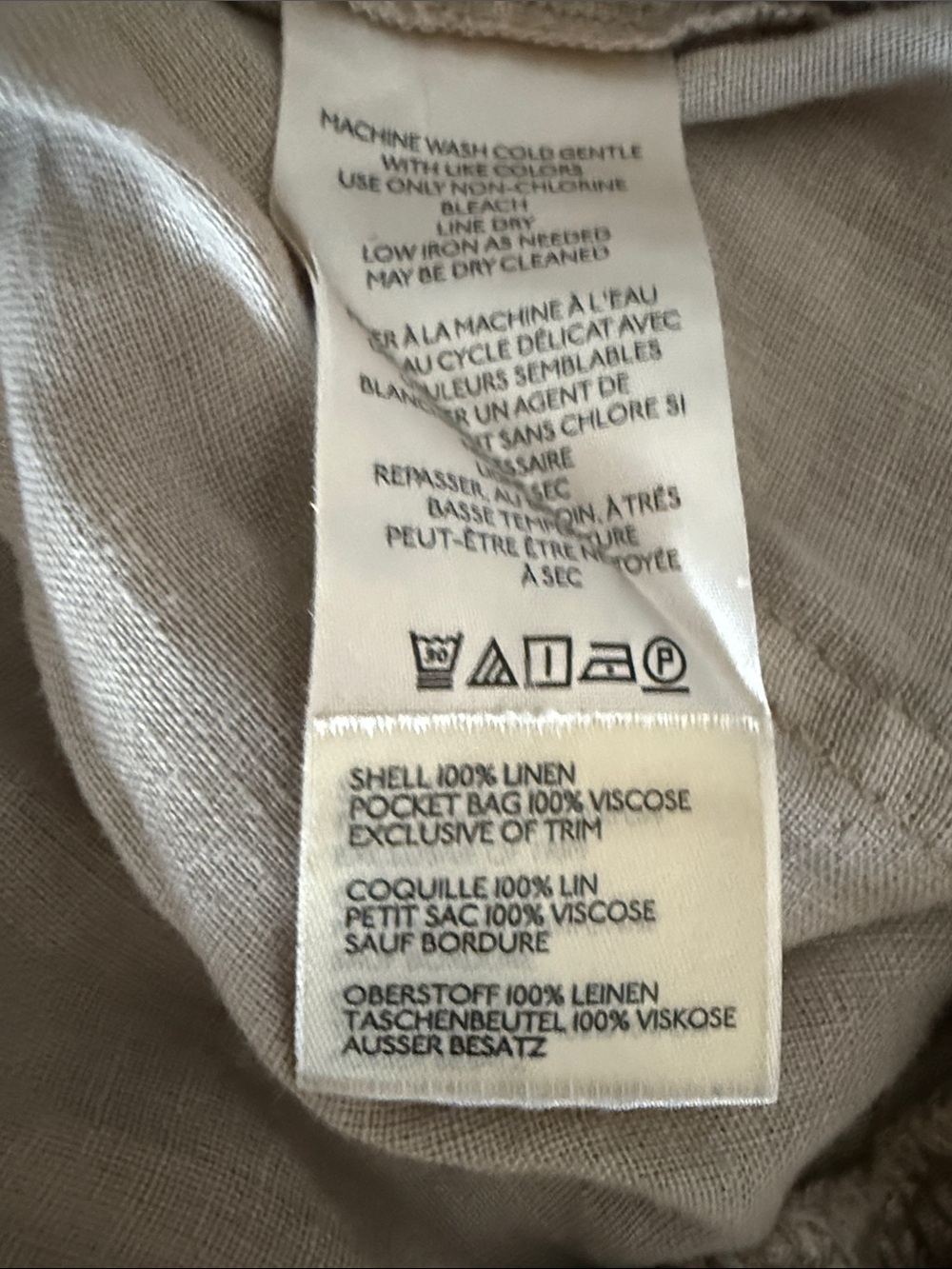 Anthropologie linen Taupe Button-Front Sleeveless Jumpsuit ST - Picture 11 of 11